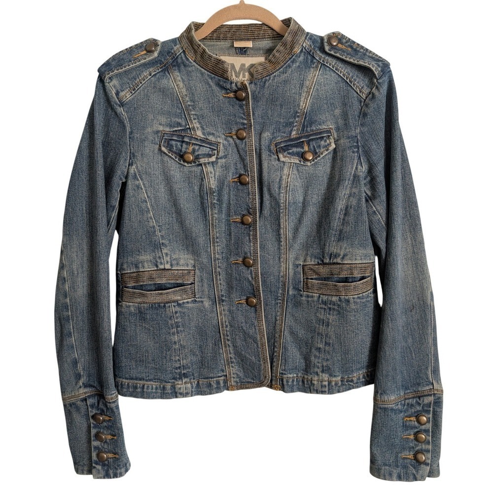 Michael Kors Vintage Y2K Renaissance Revival Button Up Denim Jacket